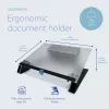 R-Go Tools portadocumenti R-Go Read2Write, adatto per leggere e scrivere, ergonomico, con poggiapolsi in morbida schiuma, acrilico opaco