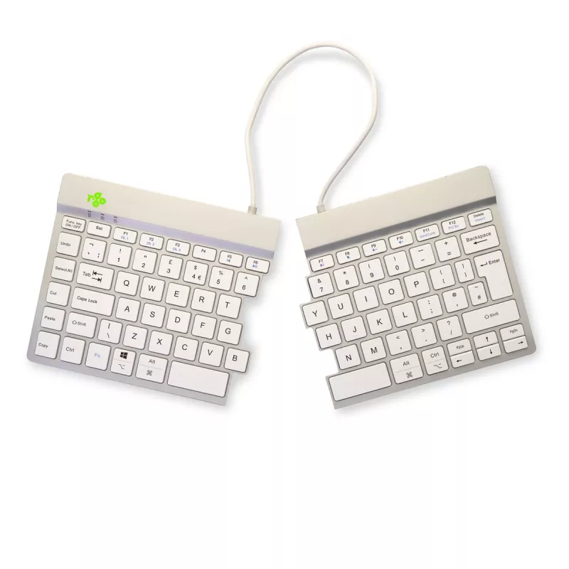 R-Go Tools Split Break RGOSBUKWLWH tastiera wireless, layout UK, bianca