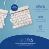 R-Go Tools Split Break RGOSBUKWLWH tastiera wireless, layout UK, bianca