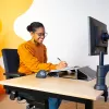 R-Go Tools supporto per documenti R-Go Read2Write, adatto per leggere e scrivere, ergonomico, con poggiapolsi in morbida schiuma, legno di quercia