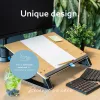 R-Go Tools supporto per documenti R-Go Read2Write, adatto per leggere e scrivere, ergonomico, con poggiapolsi in morbida schiuma, legno di quercia
