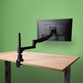 R-Go Tools braccio per monitor R-Go Caparo Single, completamente regolabile con molla a gas, portata 3-9 kg, 100% circolare, nero