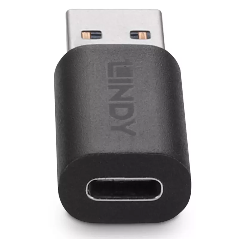 Lindy adattatore USB 3.2 Type-A a Type-C, USB 3.2 Type-A, USB 3.2 Type-C, nero