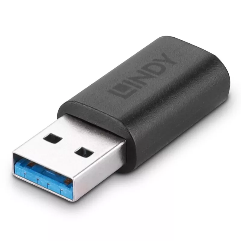 Lindy adattatore USB 3.2 Type-A a Type-C, USB 3.2 Type-A, USB 3.2 Type-C, nero