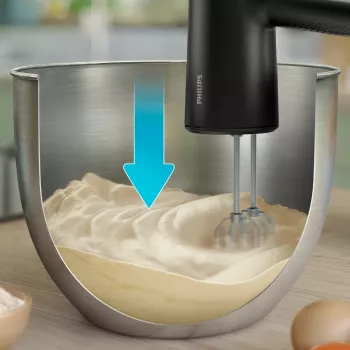 Frullatore a mano Philips HR3781/10 500 W, 5 velocità + turbo, corpo in plastica, cavo 1 m, fruste e ganci per impastare