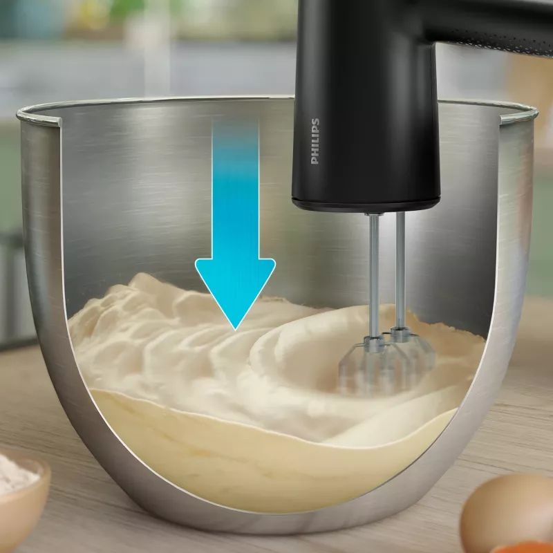 Frullatore a mano Philips HR3781/10 500 W, 5 velocità + turbo, corpo in plastica, cavo 1 m, fruste e ganci per impastare
