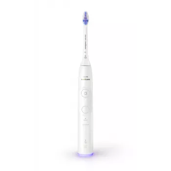 Spazzolino elettrico sonico Philips serie 6100 HX7400/01 — tecnologia sonica, 62.000 movimenti/min, 2 modalità, 3 velocità, bianco, ricaricabile