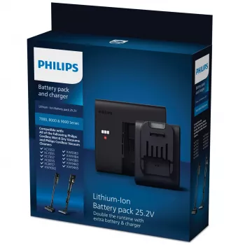 Batteria ricaricabile Philips XV1797 per scopa elettrica, nero
