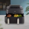 Friggitrice ad aria Philips Serie 5000 NA551/00 — capacità 9 l, 2300 W, controllo touch, display LED, nero/argento