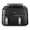 Friggitrice ad aria Philips Serie 5000 NA551/00 — capacità 9 l, 2300 W, controllo touch, display LED, nero/argento
