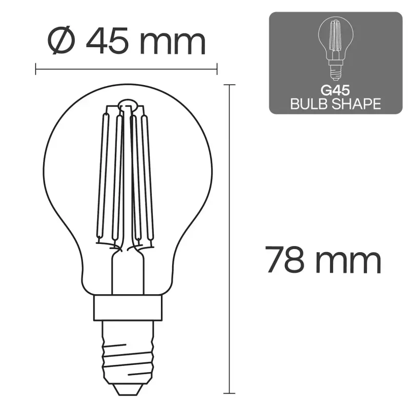 Lampada LED VISIONAL VS-B-2, 4 W, 520 lm, opzioni bianco caldo/bianco freddo