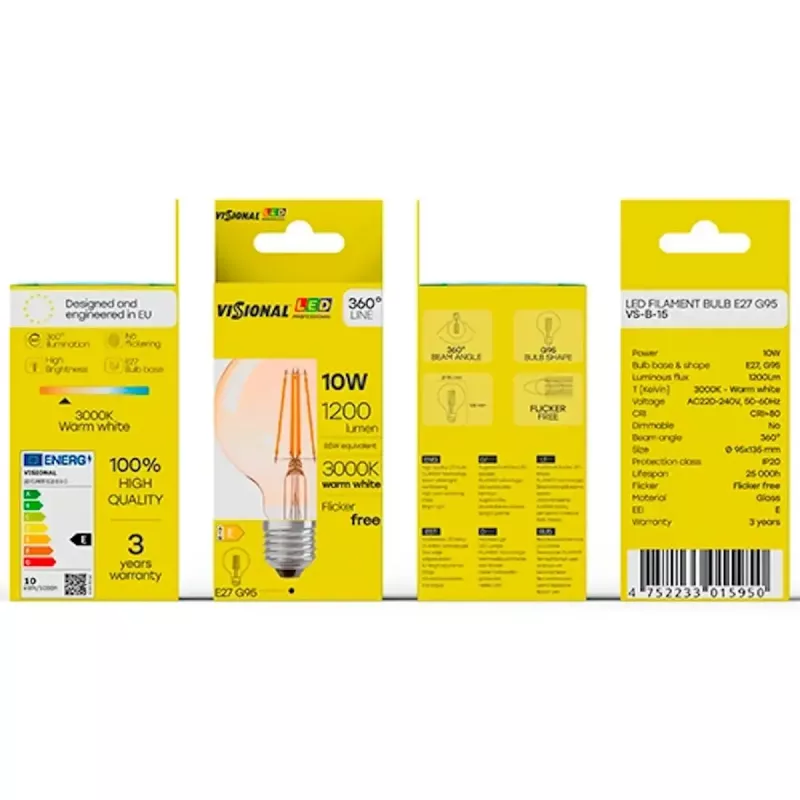 Lampada LED VISIONAL VS-B-15 12W 1200 lm 3000K