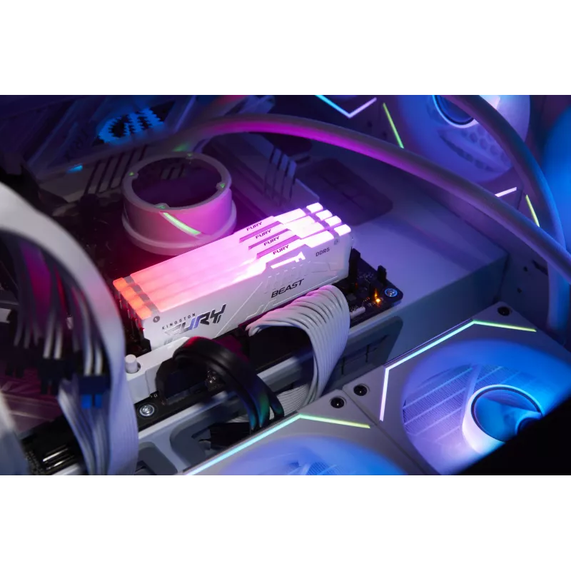Kingston Technology FURY Beast 32GB 6000MT/s DDR5 CL36 DIMM bianco RGB EXPO