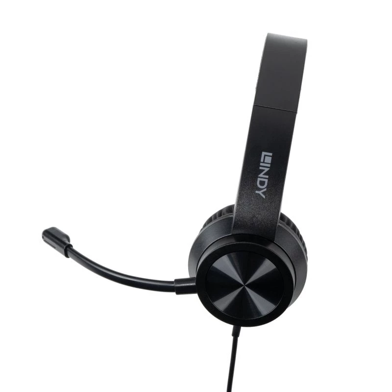 Lindy 20439 cuffie da ufficio USB-C con adattatore da USB-A a USB-C