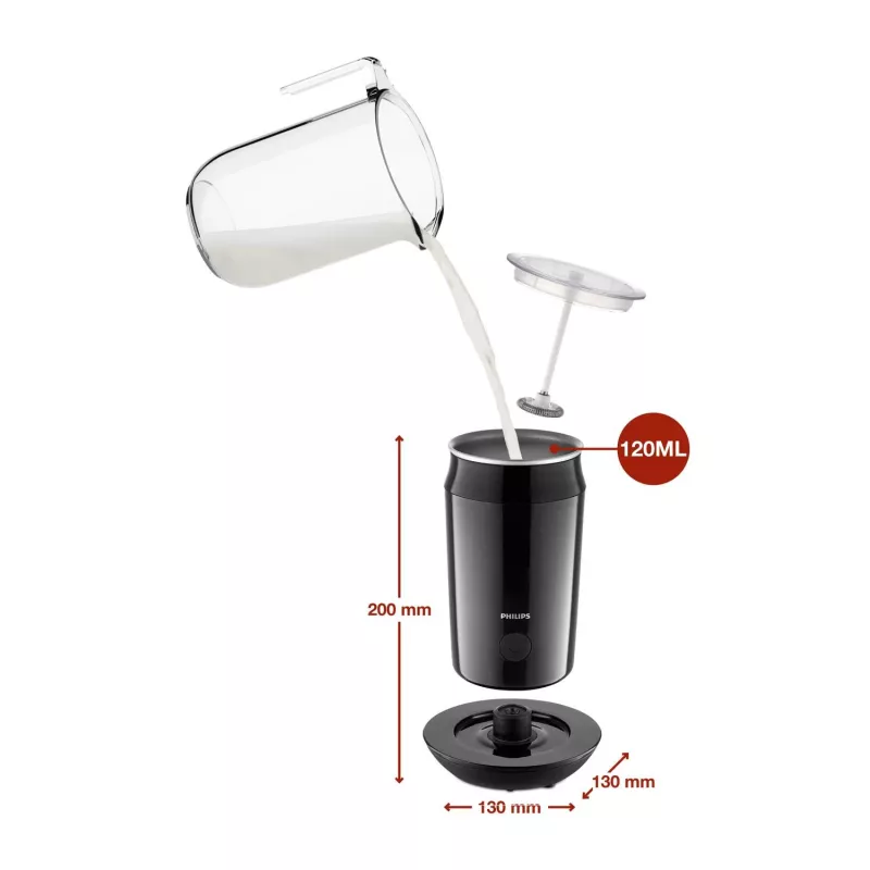 Montapanna automatico Philips CA6500/63 nero 0,12 L 500 W