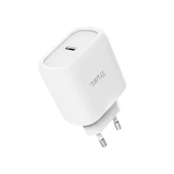 Caricabatterie TRUST Maxo 45W USB-C GaN, 45 W, uscita USB-C, max 20 V, cavo 2 m, bianco