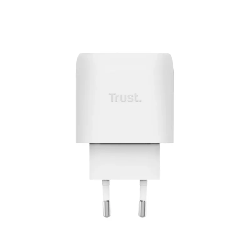 Caricabatterie TRUST Maxo 45W USB-C GaN, 45 W, uscita USB-C, max 20 V, cavo 2 m, bianco