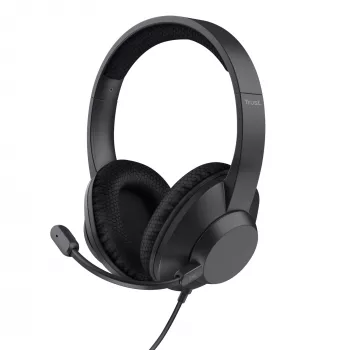 Cuffie Trust Ayda Max con filo head-band chiamate/musica USB Type-C / USB Type-A nero