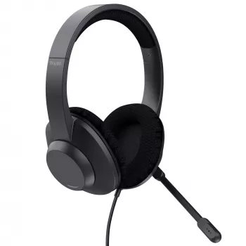 Cuffie Trust Ayda Max con filo head-band chiamate/musica USB Type-C / USB Type-A nero