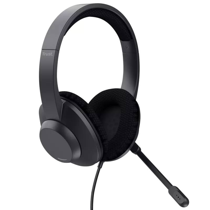 Cuffie Trust Ayda Max con filo head-band chiamate/musica USB Type-C / USB Type-A nero