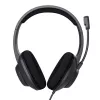Cuffie Trust Ayda Max con filo head-band chiamate/musica USB Type-C / USB Type-A nero