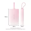 Power bank Vention 10000mAh (USB-C, Lightning, USB-A) 22,5W indicatore LED rosa