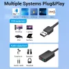 Scheda audio USB esterna Vention 2 porte 0,15 m nero 2.1 canali 16 bit