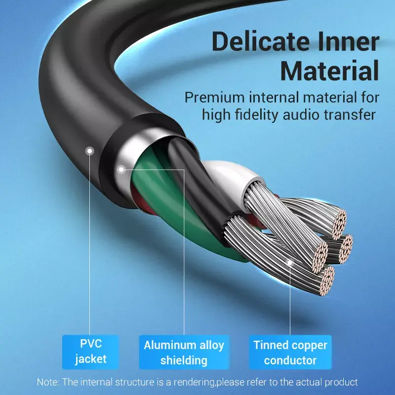 Scheda audio USB esterna Vention 2 porte 0,15 m nero 2.1 canali 16 bit