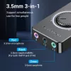 Adattatore audio stereo esterno USB 2.0 Vention con controllo del volume 0,15 m nero ABS