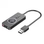 Adattatore audio stereo esterno USB 2.0 Vention con controllo del volume 0,15 m nero ABS