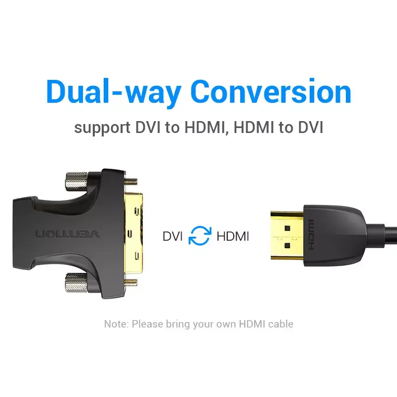 Adattatore Vention HDMI femmina su DVI maschio nero 1920x1080 60Hz
