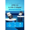 Adattatore USB Vention CDWB0 USB 2.0 maschio su USB-C femmina nero PVC