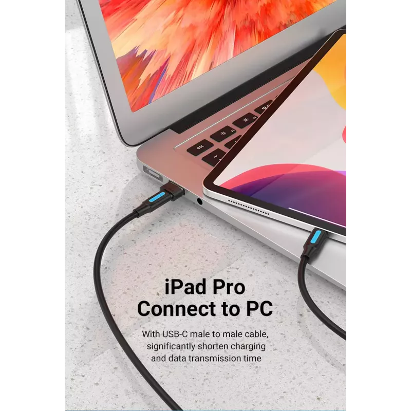 Adattatore USB Vention CDWB0 USB 2.0 maschio su USB-C femmina nero PVC