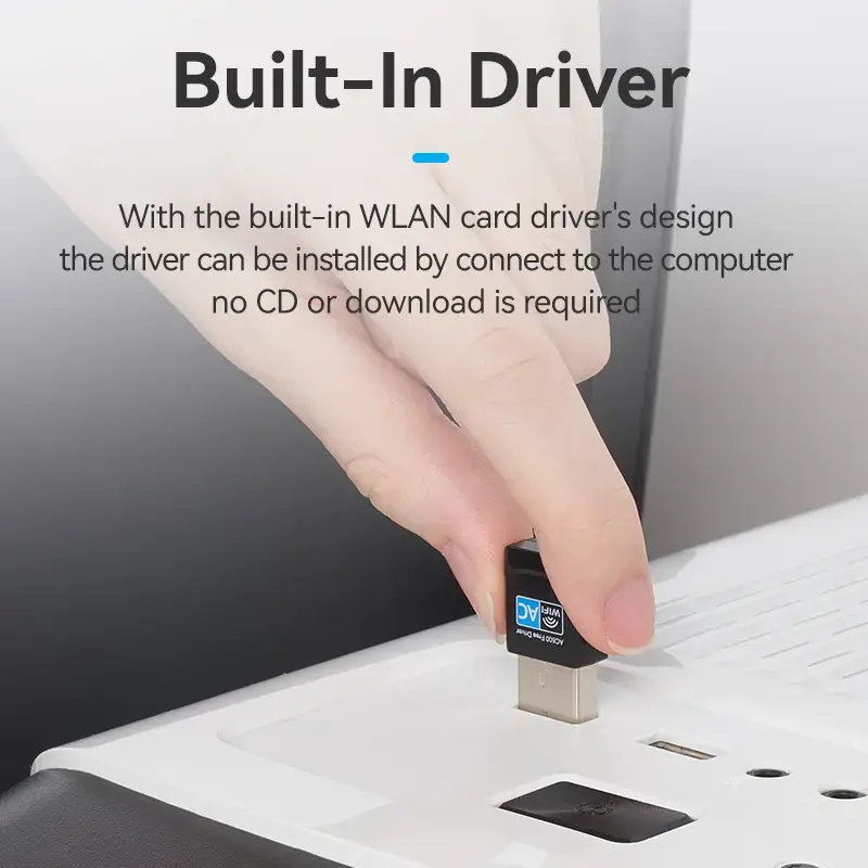 Vention KDSB0 adattatore Wi-Fi USB, dual band 2,4G/5G