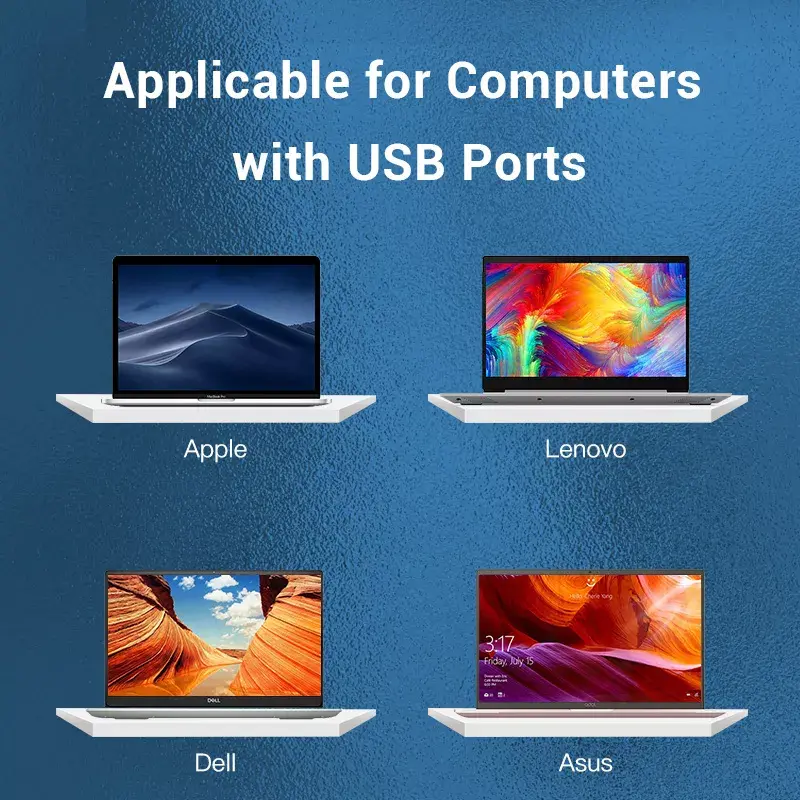 Hub USB 2.0 Vention 3 porte con adattatore Ethernet 100M, host USB 2.0, 4 porte, nero