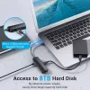Hub USB 2.0 Vention 3 porte con adattatore Ethernet 100M, host USB 2.0, 4 porte, nero
