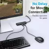 Hub USB 2.0 Vention 3 porte con adattatore Ethernet 100M, host USB 2.0, 4 porte, nero