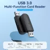 Vention CLGB0 lettore di schede 2 in 1, USB 3.0 A, SD + TF, doppia lettera di unità, nero
