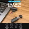 Lettore di schede Vention 2 in 1 USB 3.0 A SD+TF, USB 3.2 Gen 1, 5000 Mbit/s, nero