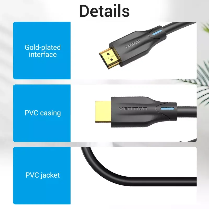 Cavo HDMI Vention 8K 2 m nero 48 Gbit/s HDMI 2.1
