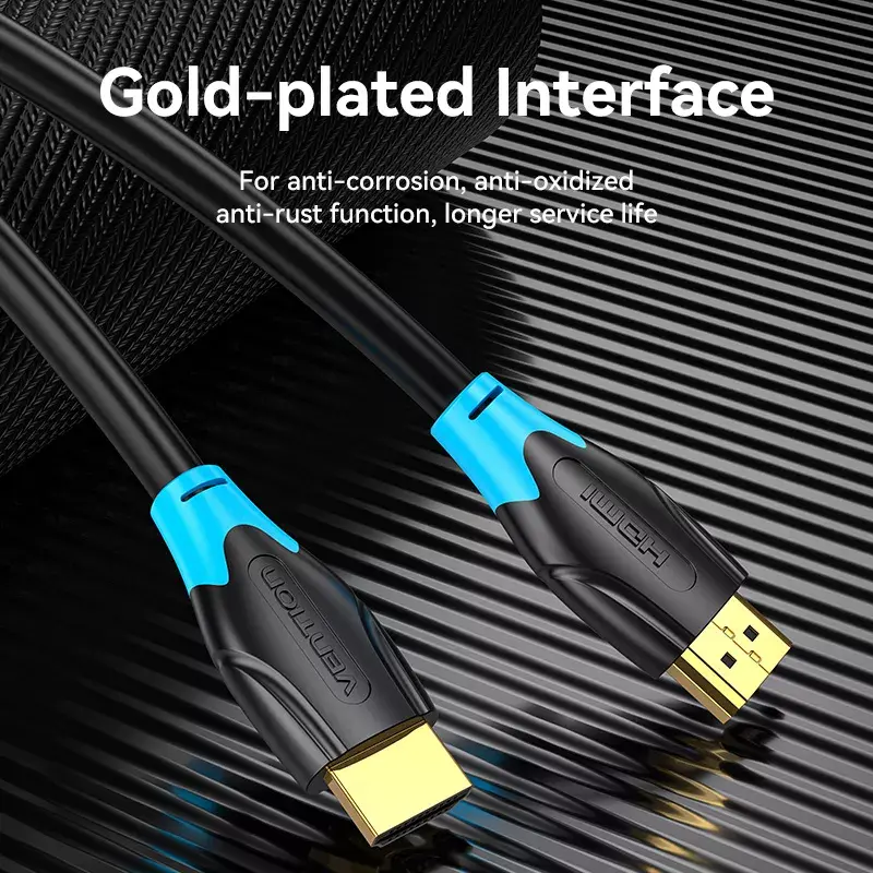 Cavo HDMI Vention 2 m, HDMI 2.0, 18 Gbit/s, 4K@60Hz, HDR, ARC, Ethernet, nero