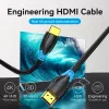 Cavo HDMI Vention 2 m, HDMI 2.0, 18 Gbit/s, 4K@60Hz, HDR, ARC, Ethernet, nero
