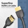 Cavo HDMI portatile Vention 0,5 m nero HDMI 2.0 18 Gbit/s