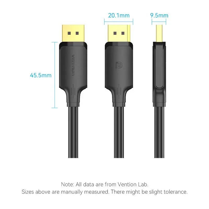 Cavo DisplayPort Vention HAKBJ 5 m, DisplayPort a DisplayPort, nero