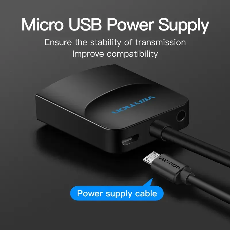 Convertitore VGA a HDMI Vention 0,15 m nero VGA HDMI Micro-USB audio