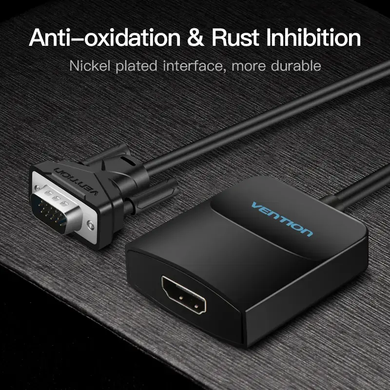 Convertitore VGA a HDMI Vention 0,15 m nero VGA HDMI Micro-USB audio