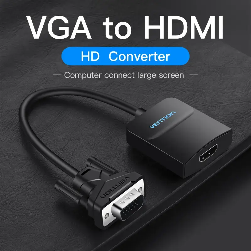 Convertitore VGA a HDMI Vention 0,15 m nero VGA HDMI Micro-USB audio