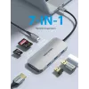 Docking station Vention USB-C a HDMI USB 3.0x3 SD TF PD 100W grigio