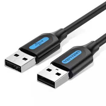 Cavo USB 2.0 A-A Vention 2 m, nero PVC, USB A a USB A, 0,48 Gbit/s