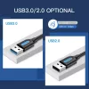Vention CONBD cavo USB 3.0, USB-A maschio – USB-A maschio, 0,5 m, PVC, nero